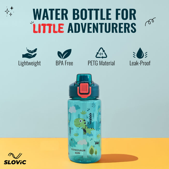 SLOVIC Water Bottle for School Kids -600ML