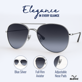 Aviator Sunglasses for Men- Silver