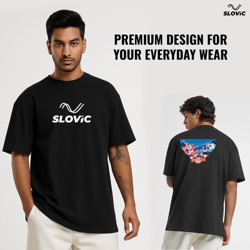 Slovic Regular Fit Men’s T-Shirt (240GSM)| Ideal for Premium Workout & Casual Wear | Size S