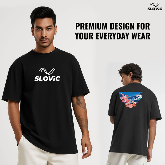 Slovic Regular Fit Men’s T-Shirt (240GSM)| Ideal for Premium Workout & Casual Wear | Size S