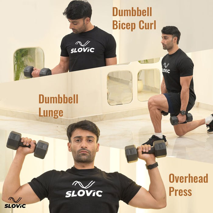 Slovic PVC Home Gym Dumbbell Set - 2Kg Pair