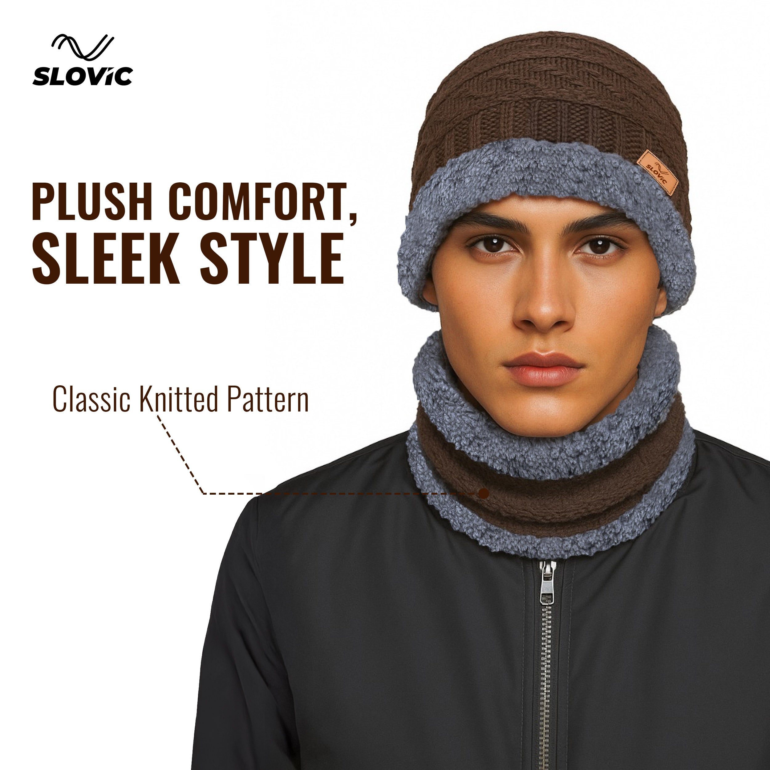Winter Cap Set  - Brown