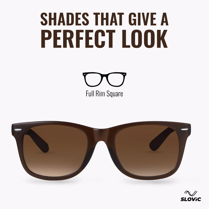 SLOVIC Sunglasses for Men-Brown