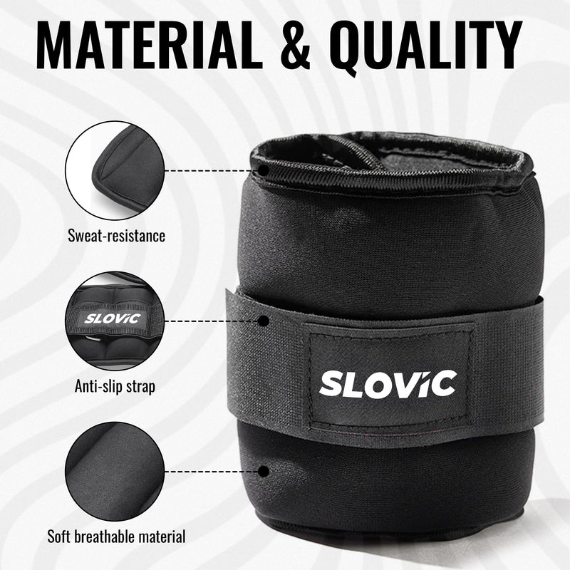 Ankle Weights 1,2,4 KG Pair - Adjustable Leg Weights for Home Gym & Workout