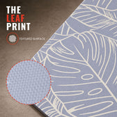 Yoga Mat 5mm - Leaf Printed Blue Exercise Mat