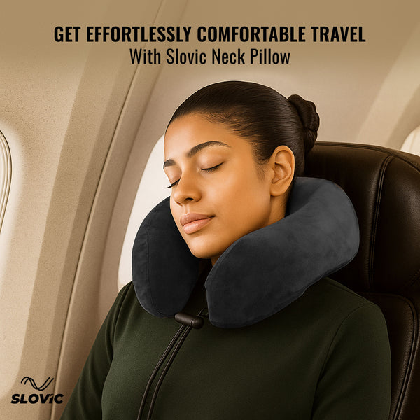 Slovic Travel Neck Pillow - Black
