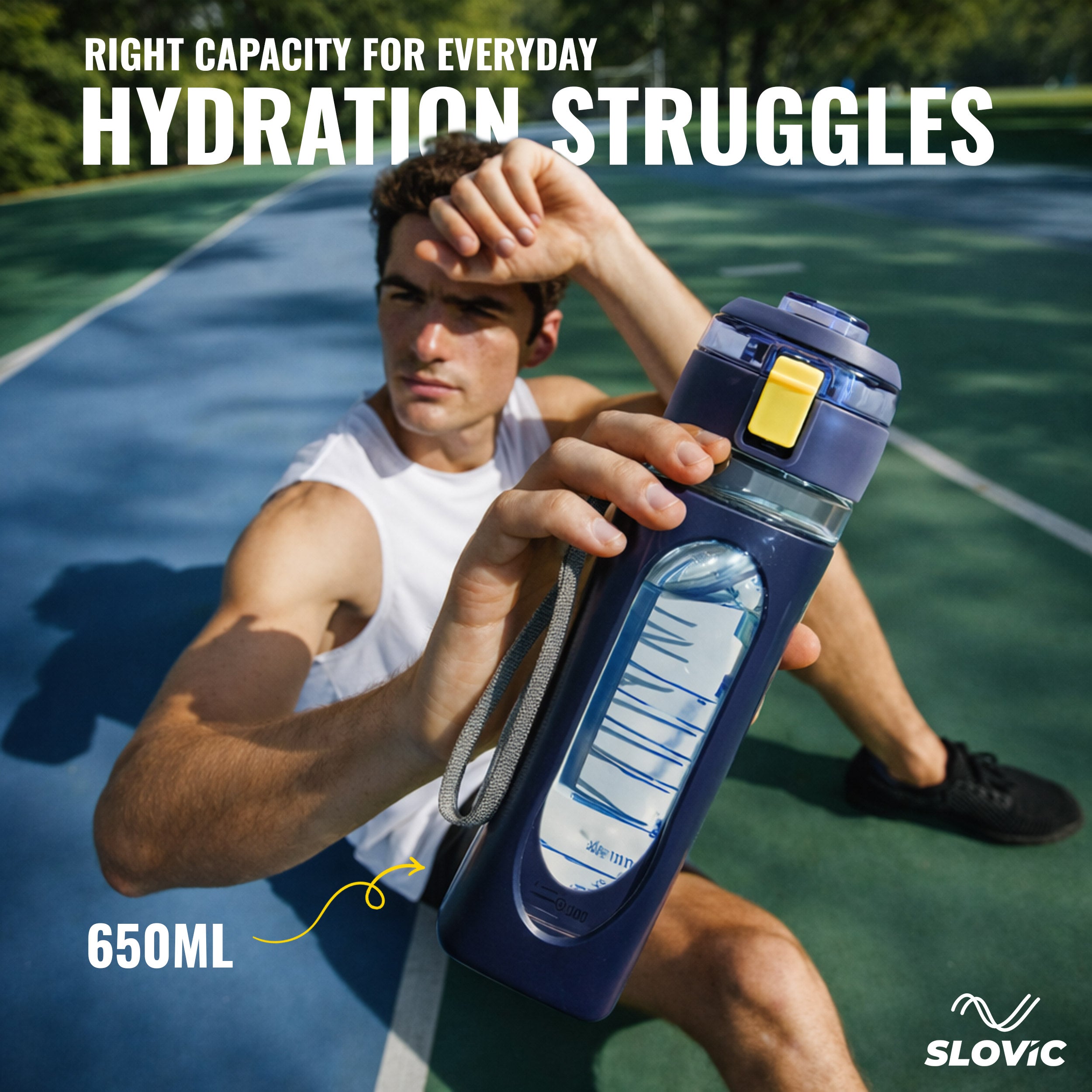 Transparent Sipper Bottle 650ml | Transparent | Carrying Loop