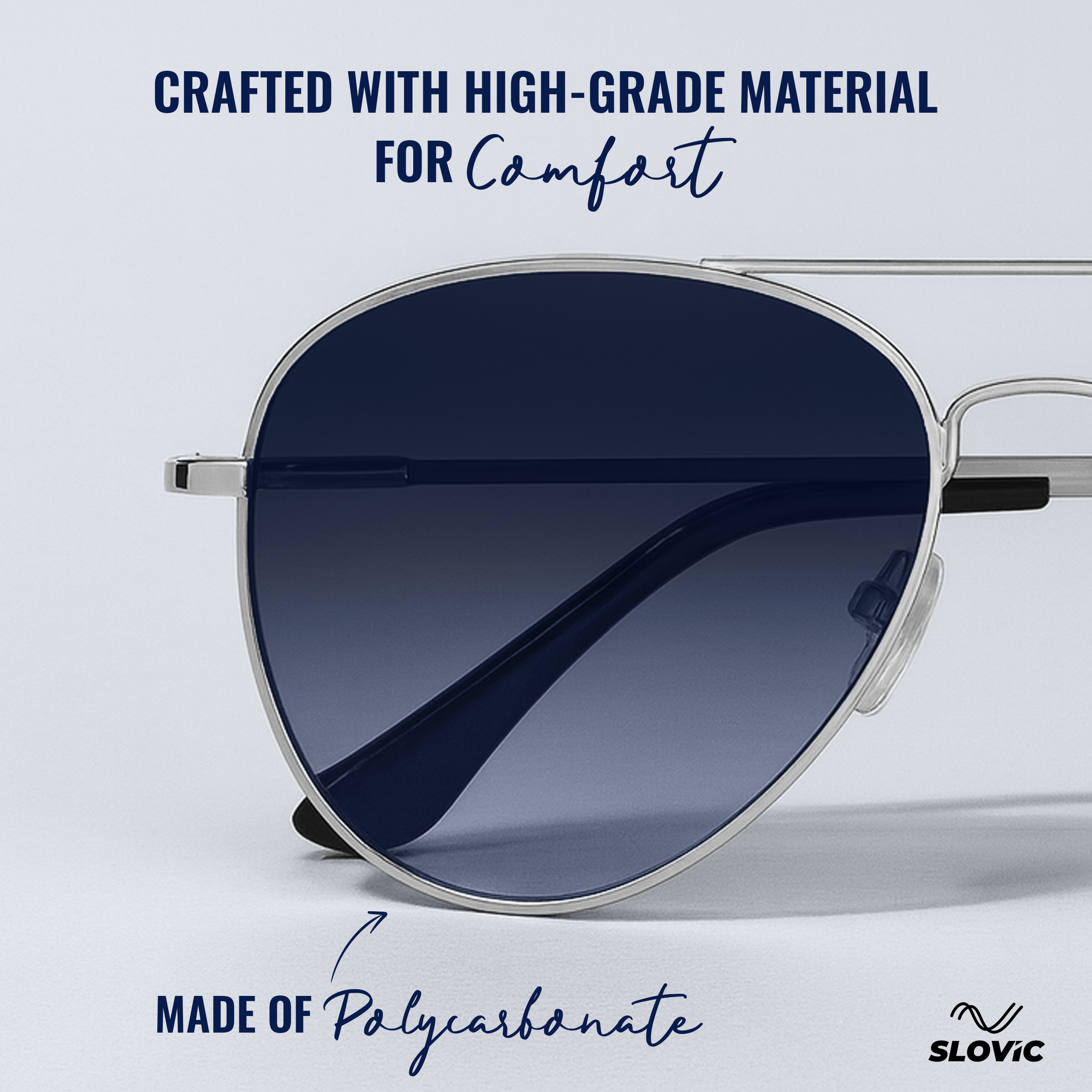 Aviator Sunglasses for Men- Silver