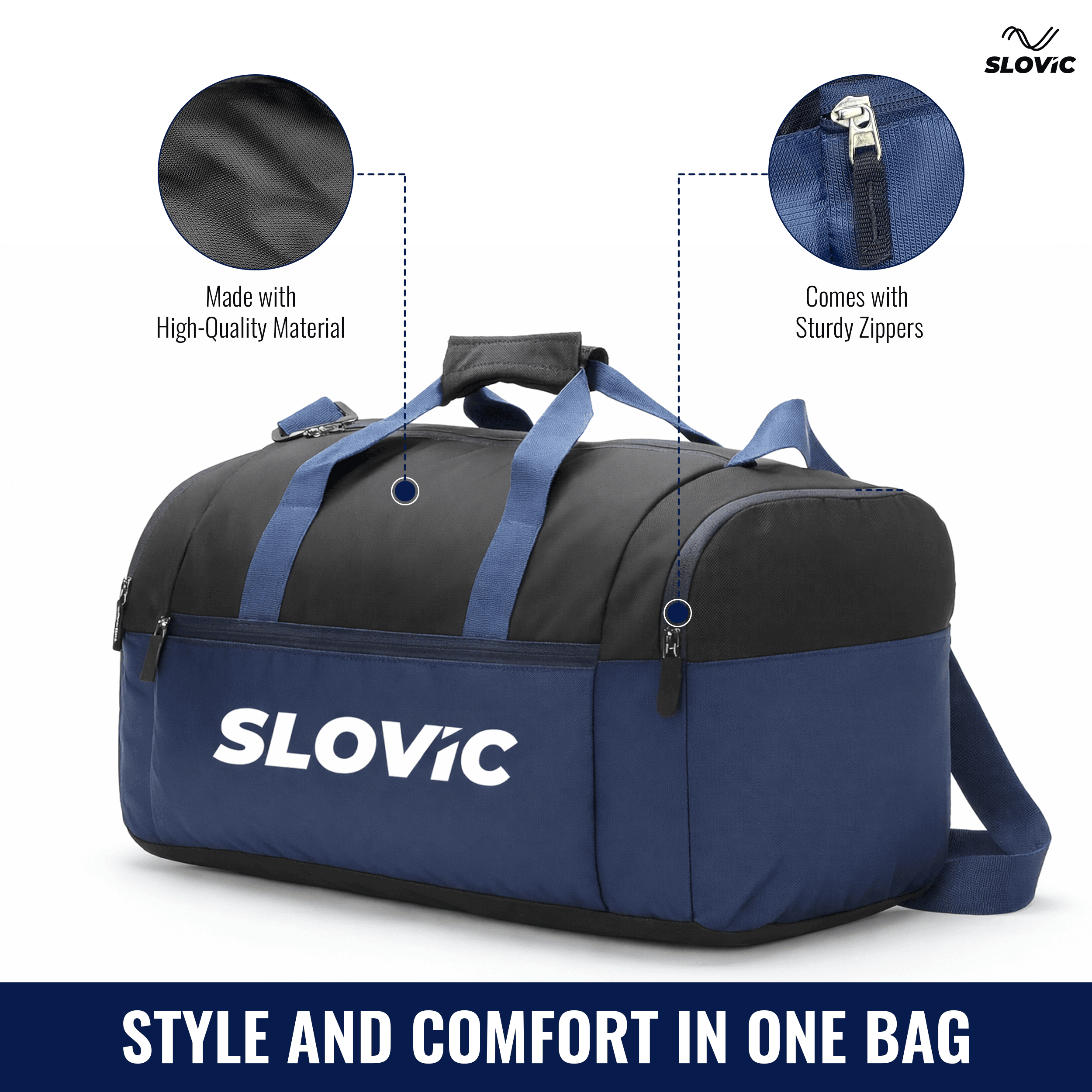 Slovic Travel Bag for Man & Women - 30L