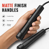 Adjustable Skipping Rope - Tangle-Free Jump Rope with Foam Handles - Black