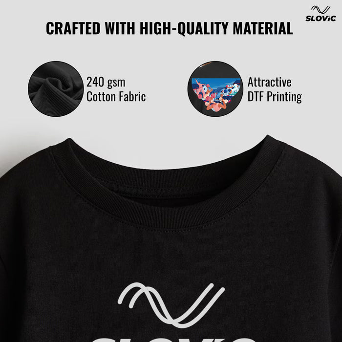 Slovic Regular Fit Men’s T-Shirt (240GSM)| Ideal for Premium Workout & Casual Wear | Size L