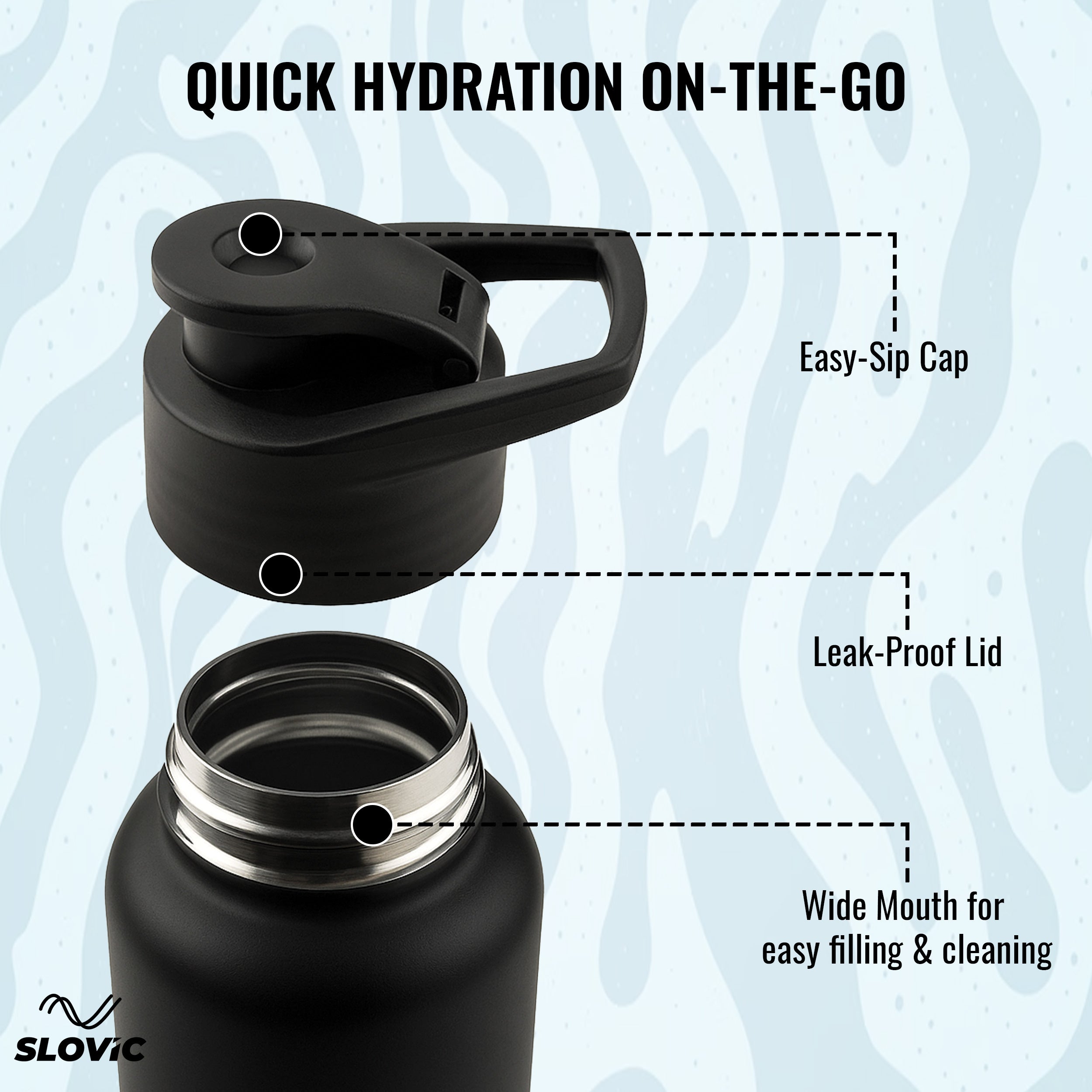Steel Bottle | 1L Drip Design