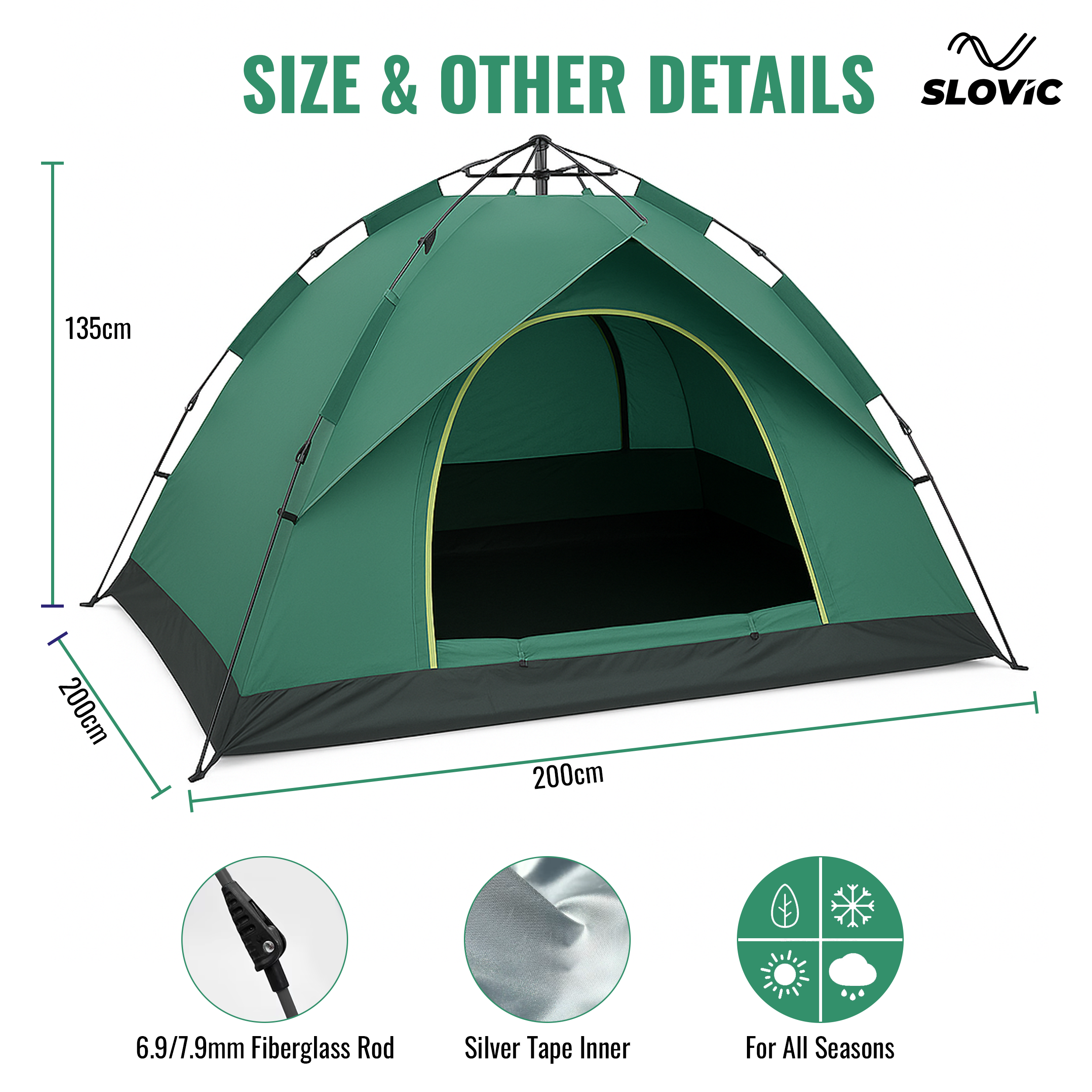 Slovic Portable Tent House for Camping