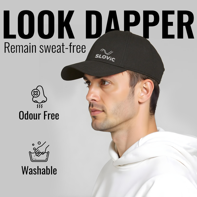 Cotton Baseball Cap for Men & Women | Adjustable Sports Cap | Black
