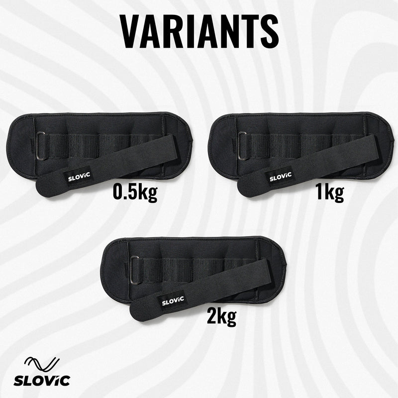 Ankle Weights 1,2,4 KG Pair - Adjustable Leg Weights for Home Gym & Workout