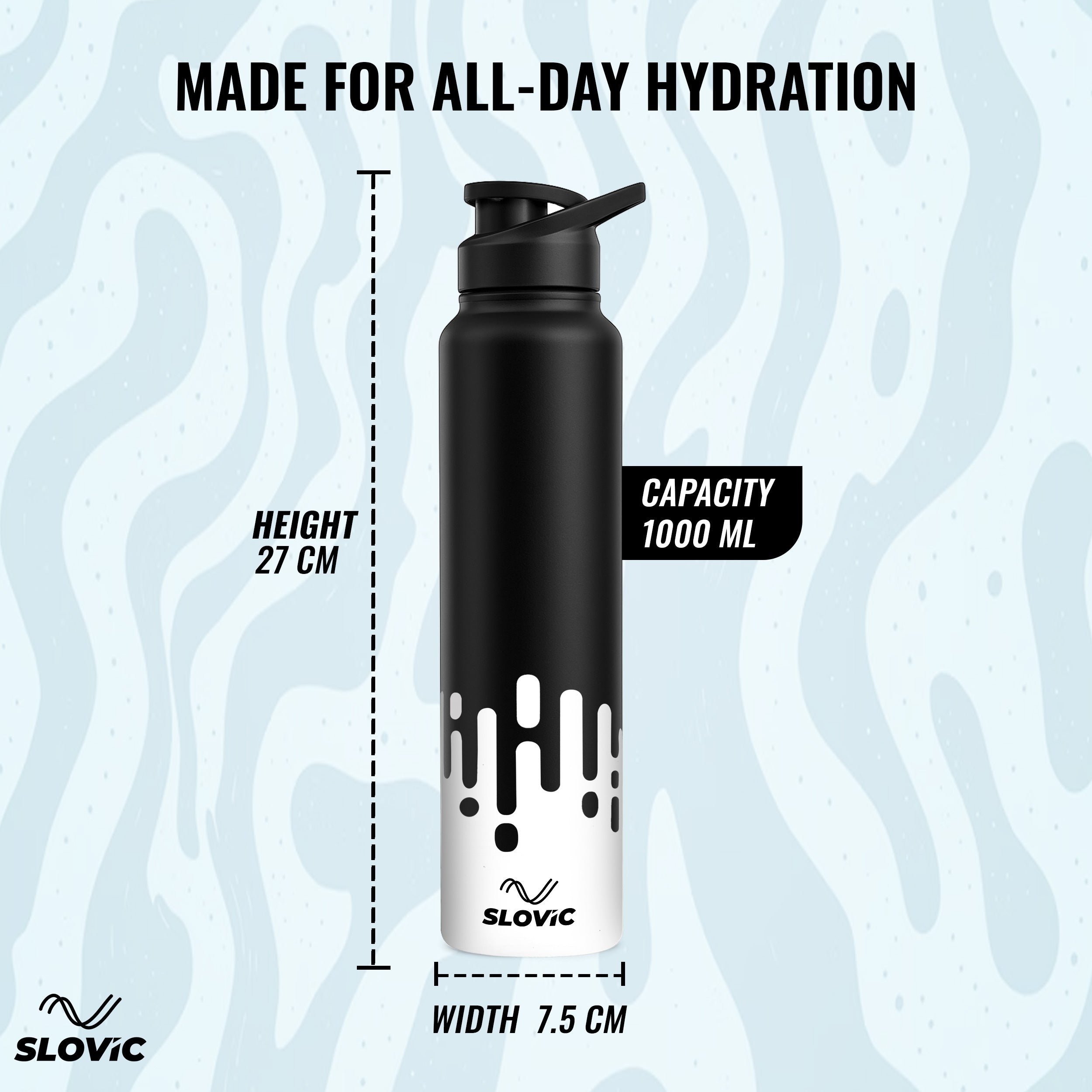 Steel Bottle | 1L Drip Design
