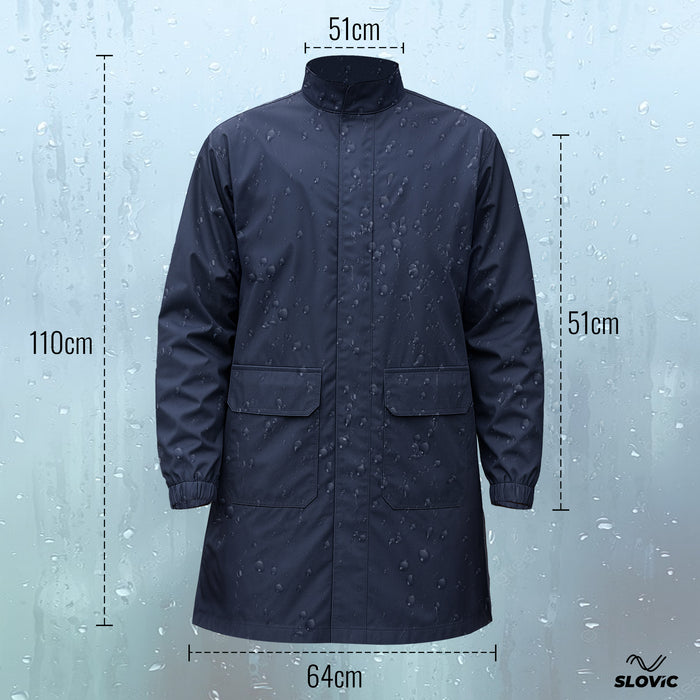 Sloivc Poncho Rain Coat for Men & Women Waterproof | Rain Jacket for Men Waterproof | Durable & Lightweight Unisex Raincoat | Camping Accessories for Outdoor | Navy Blue