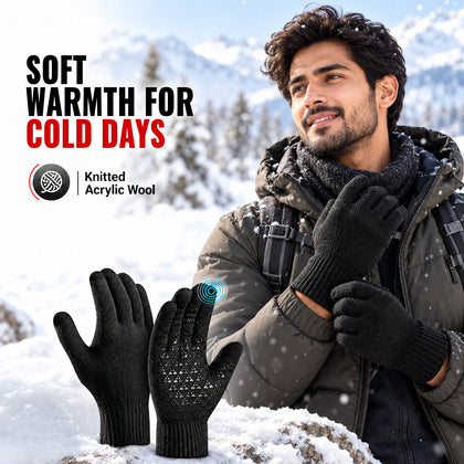 Basic Winter Gloves for Men & Women - Black
