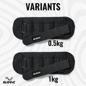 Ankle Weights 1,2,4 KG Pair - Adjustable Leg Weights for Home Gym & Workout