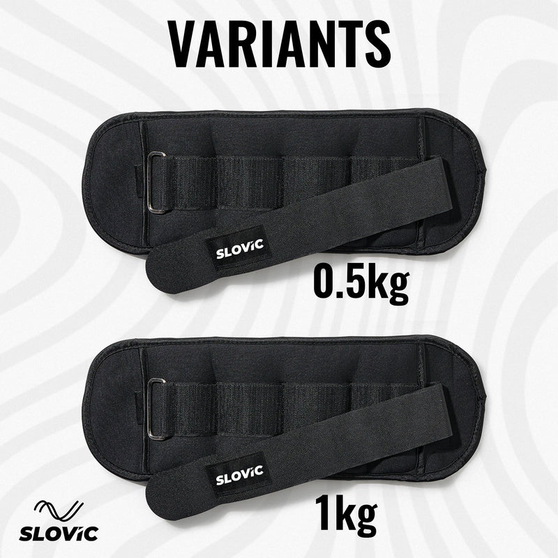 Ankle Weights 1,2,4 KG Pair - Adjustable Leg Weights for Home Gym & Workout