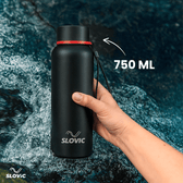 Insulated Water Bottle | 750ml, 24-Hour Temp | Black