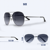 Aviator Sunglasses for Men- Silver