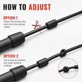 Adjustable Skipping Rope - Tangle-Free Jump Rope with Foam Handles - Black
