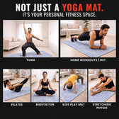 Yoga Mat 5mm - Leaf Printed Blue Exercise Mat