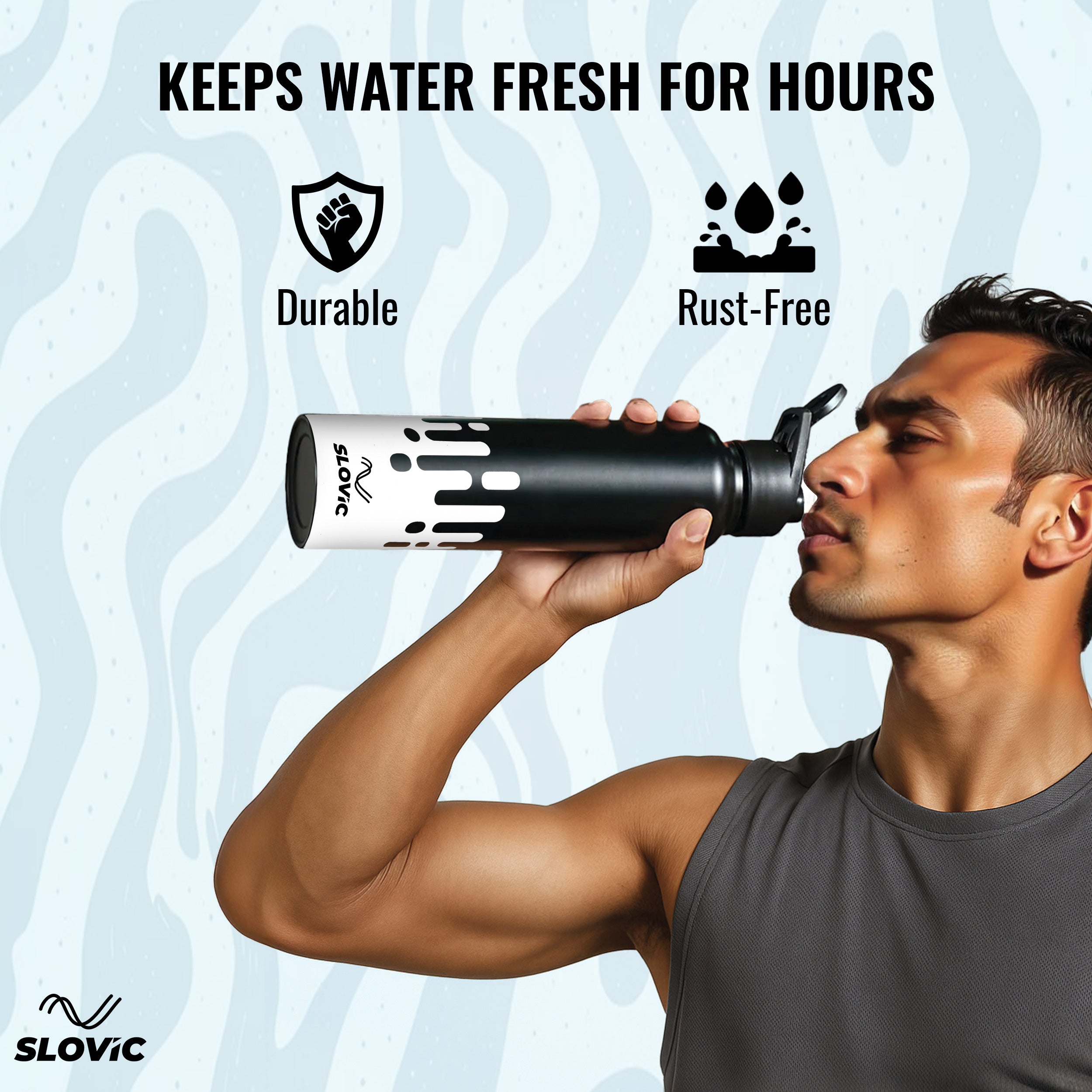 Steel Bottle | 1L Drip Design