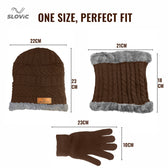 Winter Cap Set  - Brown