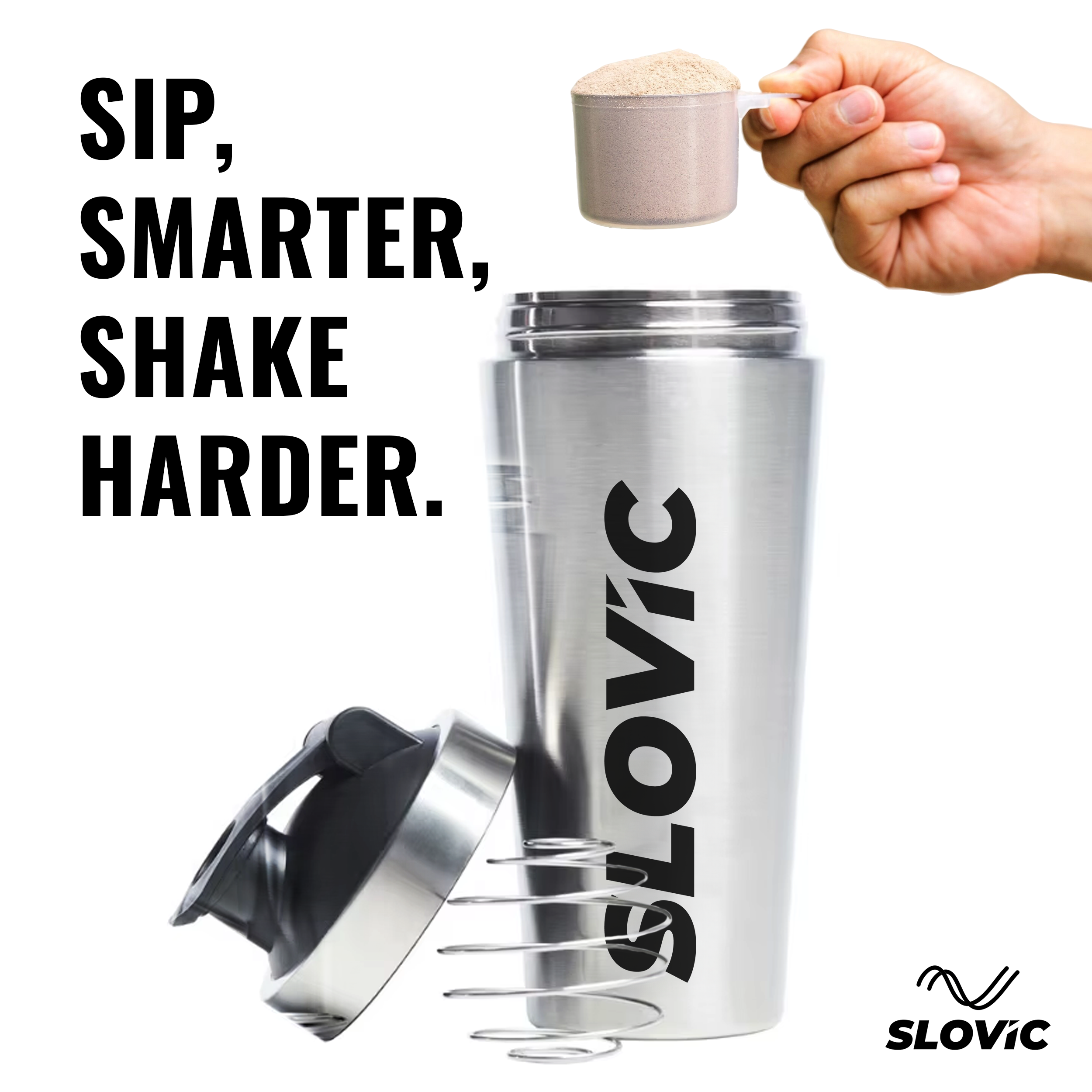 Steel Shaker For Gym [750 ML] | Gym Bottles For Men | Gyms Shaker for Men | Odor Free Protein Shaker Bottle For Protein Shake, Leakproof Stainless Steel Shakers Bottle For Exercise