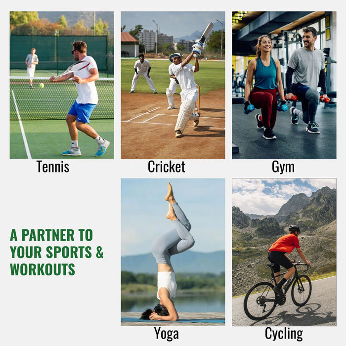 Slovic Stretchable & Non Slip Material Cotton Head Band for Women & Men | Black