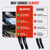 Arm Sleeves - Stretchable & Lightweight Sports Sleeves with Radium Design - Gym, Running & Cycling