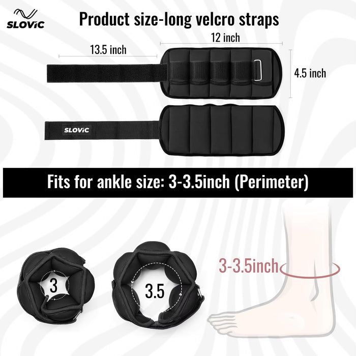 Slovic Ankle Weights - 2 KG [2 x 1 KG]