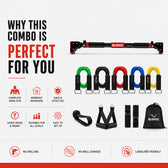 Advanced 200kg Pull-Up + 5-Tube (5–45kg) Resistance Combo