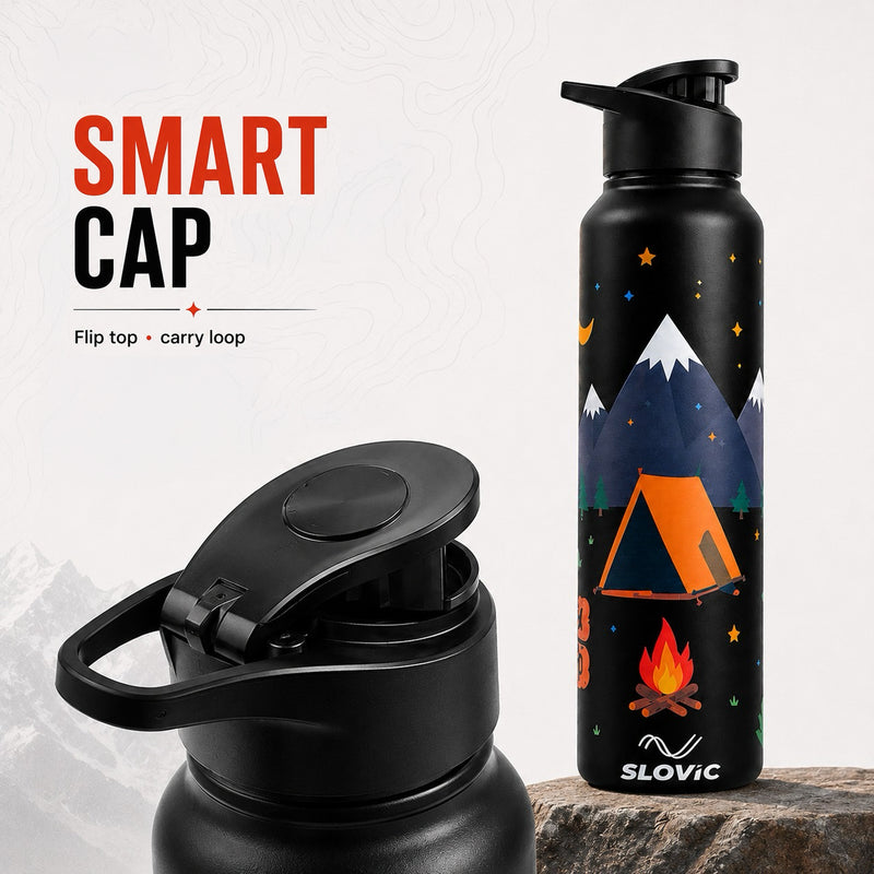 StayWild Steel Bottle 1L - Stainless Steel Water Bottle - Reusable Bottle for Gym, Sports, Travel & Daily Use