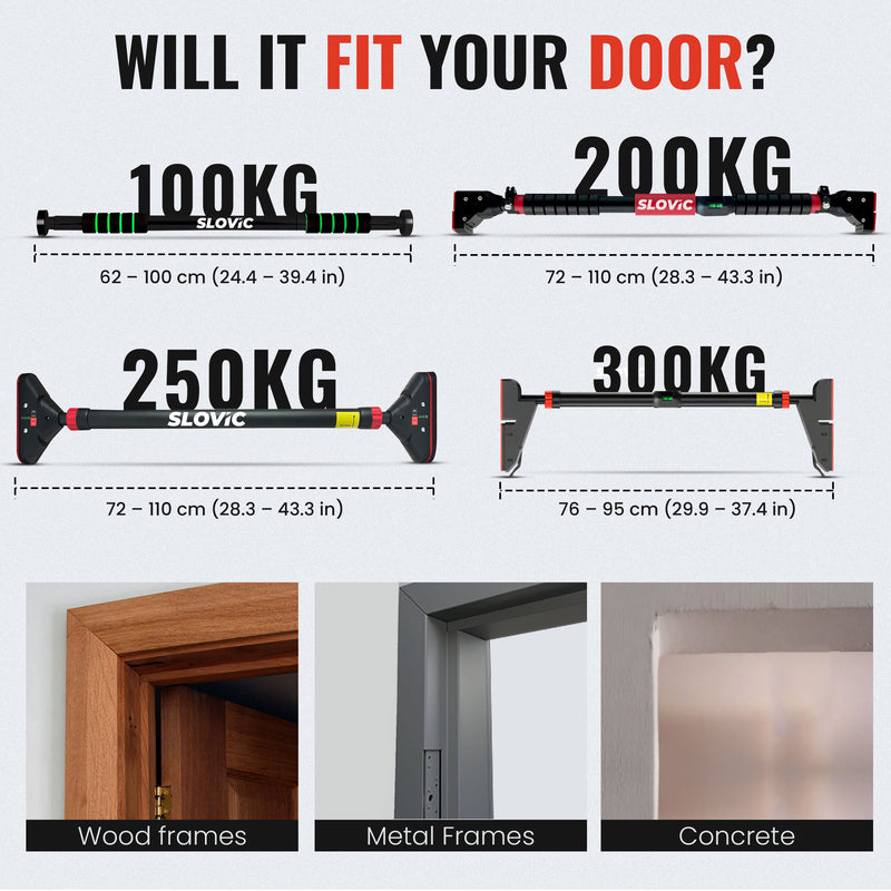 300 Kg - Heavy Duty Pull Up Bar For Kids - Wider Grip