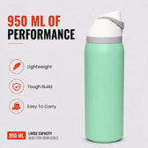 Insulated Water Bottle 950 ML - Stainless Steel Bottle - 24 Hrs Cold & 12 Hrs Hot