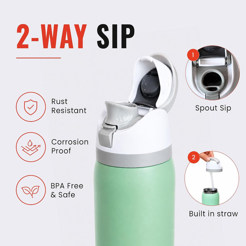Insulated Water Bottle 950 ML - Stainless Steel Bottle - 24 Hrs Cold & 12 Hrs Hot
