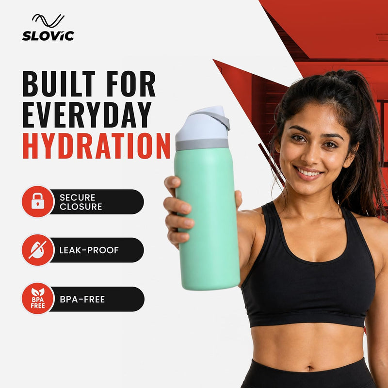 Insulated Water Bottle 950 ML - Stainless Steel Bottle - 24 Hrs Cold & 12 Hrs Hot