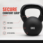 Kettlebell 6 KG - Neoprene Kettle Bell for Home Gym & Workout - Soft Anti-Slip Handle
