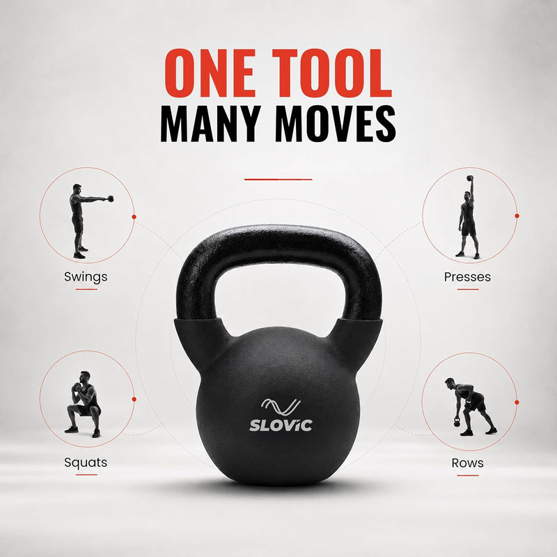 Kettlebell 6 KG - Neoprene Kettle Bell for Home Gym & Workout - Soft Anti-Slip Handle