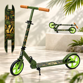 Aluminium Kick Scooter for Kids - Lightweight Foldable Scooter - Green