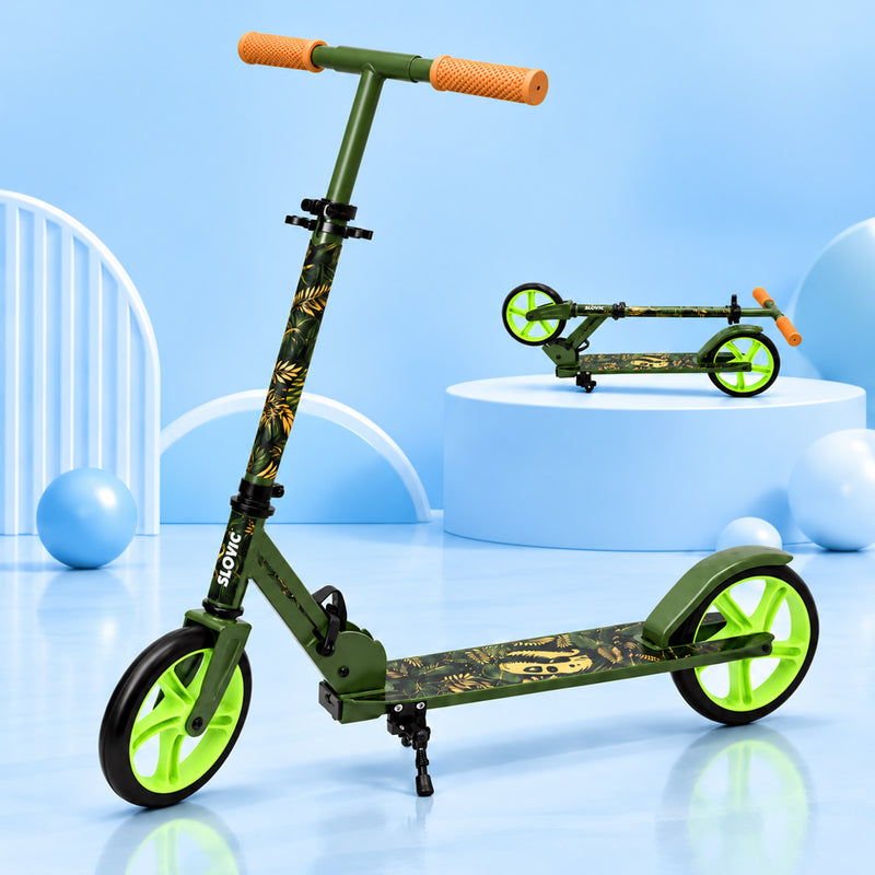 Aluminium Kick Scooter for Kids - Lightweight Foldable Scooter - Green