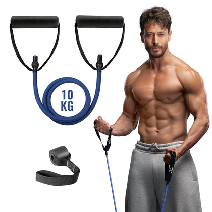 7–10 kg Resistance Tube with Handles | Durable Natural Latex Band for Strength Training