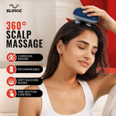 Premium Scalp Massage Machine for Hair Growth, Stress Relief & Relaxation | Portable & Rechargeable