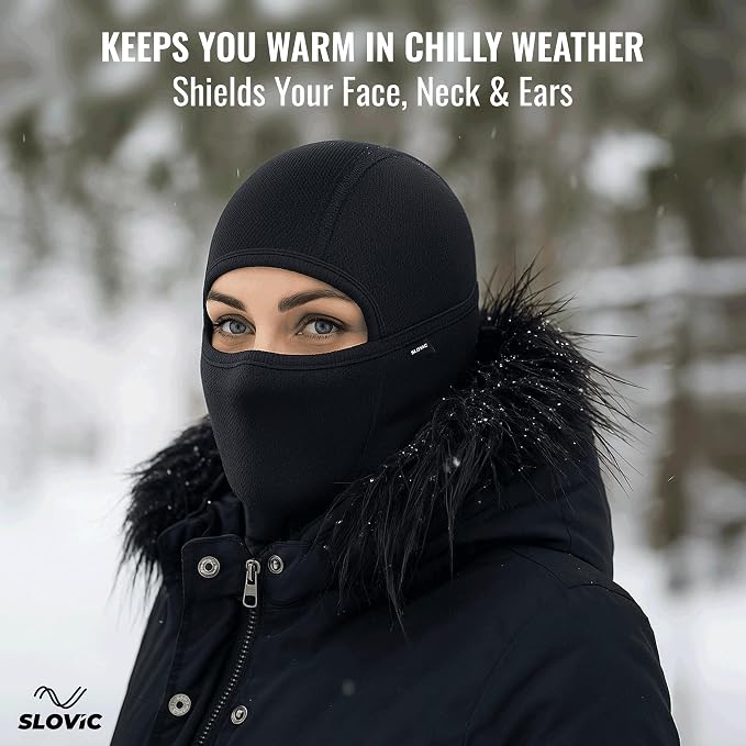 Balaclava Mask for Men - Face Cover for Bikers - Black - Outdoor Mask