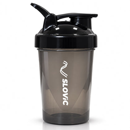 Pocket Shaker Bottle 500ml - Compact & Lightweight - Black - Gym & Travel