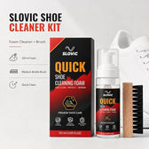 Shoe Cleaner Foam 120 ML - Shoe Cleaning Kit with Wooden Brush - Sneaker Cleaner for Canvas, Mesh & Sports Shoes