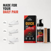 Shoe Cleaner Foam 120 ML - Shoe Cleaning Kit with Wooden Brush - Sneaker Cleaner for Canvas, Mesh & Sports Shoes